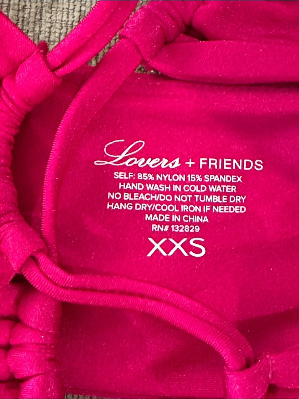 Lovers + Friends Hot Pink Tie Bikini - Picture 2 of 4